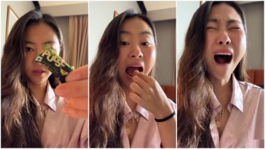 Viral Video: दक्षिण कोरियाच्या महिलेने खाल्ली भारतीय कँडी; प्रतिक्रिया देताना बदलली भावमुद्रा, पाहा व्हिडिओ